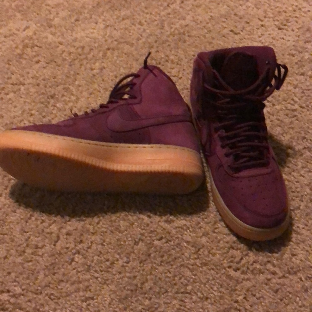 Burgundy Air Force 1s